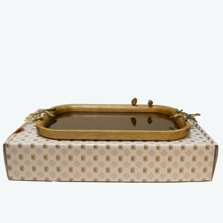 سینی گلد کیش مدل آینه ای کد GK829508